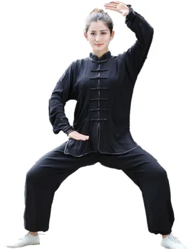 Šanchajaus Istorija Nacionalinės Kinijos Moterims Chi Vienodas Medvilnės Kung fu Kostiumas Mandarinų Apykaklės Laisvus Drabužius, Nustatyti 5 Spalva