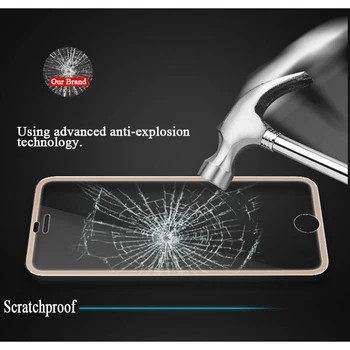YKSPACE HD 9H Titano Lydinio Krašto 3D Išlenkti Visiškai Padengti Grūdinto Stiklo iPhone 6 6S 7 8 Plus X 5 5S 5C SE Screen Protector