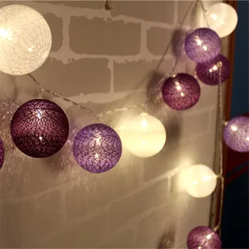 Trecaan 10/20/30pcs LED Medvilnės Kamuolys String dega Kiemo, Vestuvės, Kalėdos, Natal Girliandą Dekoras