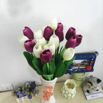 Tulpių dirbtinės gėlės šilko gėlių dekoratyvinės gėlės kambarį restoranas didmeninė gamintojai Lt