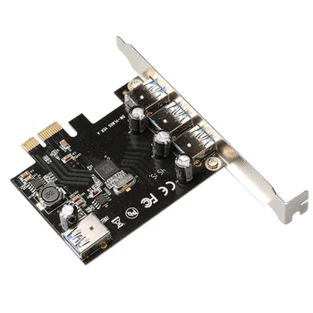 Didysis Q USB 3.0 (3+1) 3 Išorės + 1 Vidaus Uostų PCI-e PCI Experss Valdytojas riser Card su maitinimo chip VL805