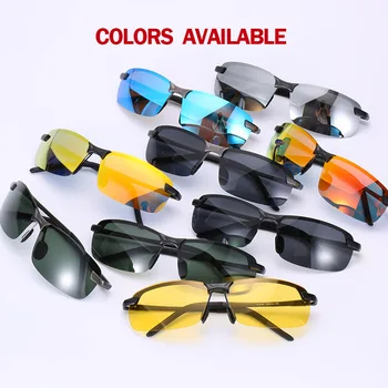 Aliuminio magnio mados HD poliarizuoti Akiniai nuo saulės vyrų vairavimo UV400 Akiniai Akiniai Vyras saulės akiniai Oculos De Sol 