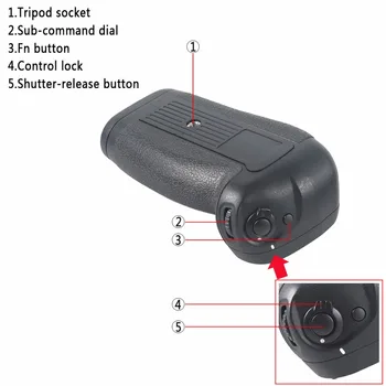 DSTE MB-D17 Multi-Power Vertikalus Battery Grip for Nikon D500 Fotoaparato Baterijos Rankena Laikiklis Su 2VNT EN-EL15 LT EN15 enel15