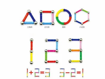 Magnetinio dizaineris žaislai vaikams magnetinis konstruktorius metalo kamuoliukus magnetas barai modeliai vaikams pastatas Žaislai Vaikams 