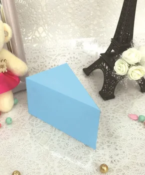100vnt/daug Tortas Stiliaus Trikampio Vestuvių Saldainių Dėžutė Gimtadienio Baby Shower Trikampis Šokolado, Dovanų Dėžutės Partija Pasisako