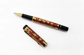 Jinhao 5000 Raudona Ir Aukso Roller Ball Pen Amžiaus Dragon Iškilumo prabangus rašymo dovaną, rašikliai