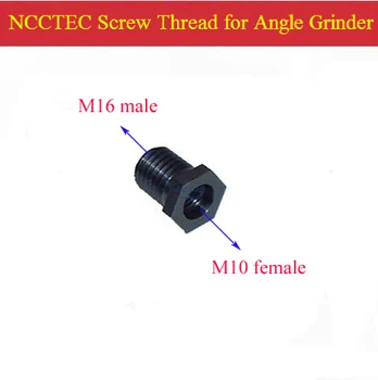 Adapteris adapteris varžto sriegis jungtis, M16 vyrų Išorinis sriegis-M10 moterų vidinis sriegio Reduktoriumi už Kampo varikliniai Smulkintuvai