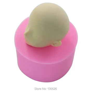 1pcs Naują Atvykimo karšto pardavimo kūdikio veido pelėsių 3d veido formos tortas silikono formos tortas pelėsių silikono kepimo Virtuvės bakeware Įrankiai