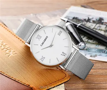 Prabangos prekės ženklo vyras moteris mados paprasta-ultra plonas laikrodžius populiarus nerūdijančio plieno atsparumas vandeniui japonija judėjimo verslo laikrodžiai
