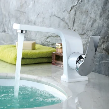Becola Novatoriškų mados stilius Baseino, maišytuvas, Šalto ir karšto vandens vonios kambarys bakstelėkite Gold Juoda Balta B-10005