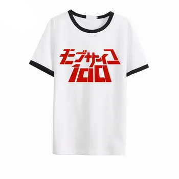 Mob Psicho 100 T-shirt Anime Trumpas Rankovės Tees