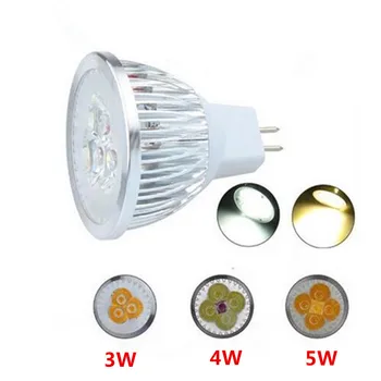 Didelės Galios Dėmesio Lemputė MR16 12V Pritemdomi 3W 4W 5W LED Lemputė Šiltai/šaltai Balta LED Lempa, Downlight Nemokamas Pristatymas