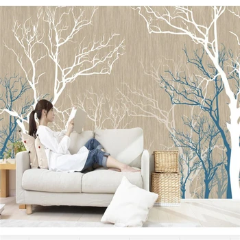 Beibehang papel de parede Užsakymą Foto Tapetai, Freskos 3D Gyvenamasis Kambarys su Sofa-lova, TV Wall Foto tapetai papel de parede 3d tapetai