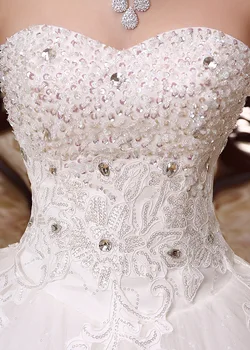 Vestido De Noiva Nėrinių Elegantiškas Kamuolys Suknelė Brangioji Appliqued Nuotakos Vestuvių Suknelė 2018