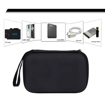 Sunku EVA PU lagaminas, Krepšys Su Zip-Up uždarymo Žaidimas HDD Maišelis 2,5 colių Išorinį Kietąjį Diską Juoda