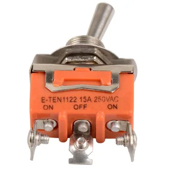 1 vnt Mini 3-Pin (ON-OFF-ON 3 failą Perjungti Jungiklį 15A 250V AC Orange VE146 P0.4