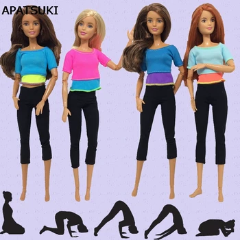 Mados Spalvinga Jogos Apranga Vest & Kelnės Kelnės Rankų Darbo Namų Suknelė Drabužius Barbie Lėlės Priedai Lėlių Žaislai