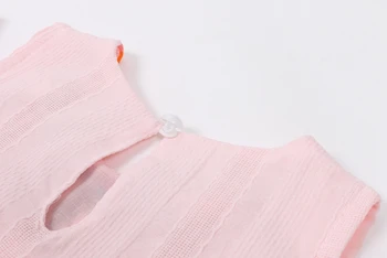 R&Z Kūdikių Mergaičių Suknelė iki 2017 m. Vasaros Naujas Modelis Stebėjimo Spausdinti Trumpas Rankovės korėjos A Sagtis Medvilnės Suknelė Vaikų Drabužiai