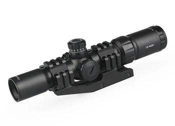 Taktinis 1.5-4x30 Tri-apšviesti (Raudona/Žalia/Mėlyna) Mil-dot Tinklelis Šautuvas taikymo Sritis riflescope Akyse nemokamas pristatymas