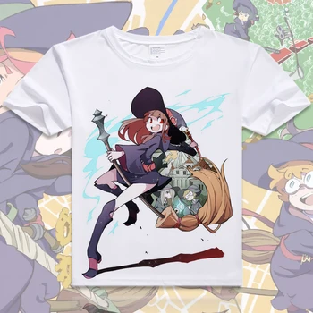 Naujas Little Witch Academia T-Shirt Cosplay Kostiumų Kagari Atsuko Yansson Lotte Anime Vyrų marškinėliai Moterims Drabužių Tees