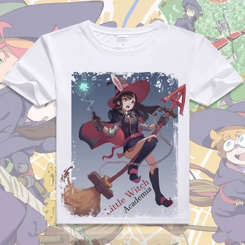Naujas Little Witch Academia T-Shirt Cosplay Kostiumų Kagari Atsuko Yansson Lotte Anime Vyrų marškinėliai Moterims Drabužių Tees