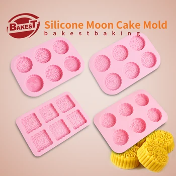 BAKEST Rožinės spalvos Silikoninis Mėnulis Pyragas Pelėsių Puikus Pyragas, Konditerijos Kepimo Įrankiai Kelias Rūšis Atrankos