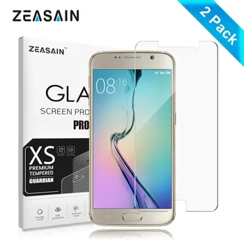 [2 Pack] Originalus ZEASAIN HD Aiškiai 0.3 mm 2,5 D Premium Grūdintas Stiklas Screen Protector for Samsung Galaxy S6 galaxys6 saugos Filmas
