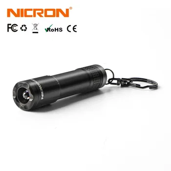 NICRON Micro Mini Žibintuvėlis Lauko 20LM 24M 1xAAA Baterija 10Hours Key Chain Šviesos Žibintas atsparus Vandeniui IPX4 Namų LED Žibintuvėlis, N1
