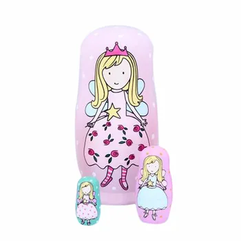 5 Sluoksnių Vaikams, Žaislai Princesė Rusijos Lizdus Lėlės Mediniai Matryoshka Lėlės Rankų Darbo Amatų Pasakų Mergaičių Žaislas, Vaikas Dovanos M