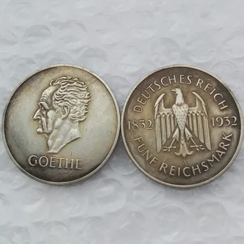 VOKIETIJA 1932 M.-5 Reichsmark Žalvario Amatų Papuošalai replika monetų namų dekoro priedai