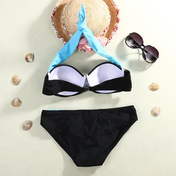 2017 seksualių moterų plius dydis maudymosi kostiumėliai, Maudymosi Kostiumą, Bather Push up bikinis nustatyti Moterų Maudymosi kostiumai plius dydis maudymosi kostiumėlį Moterų Paplūdimio Karšto