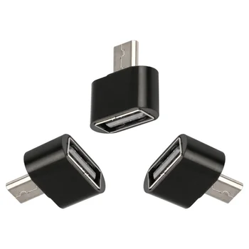 50pcs Micro USB USB2.0 OTG Plėtra Adapteris, Metalinis Korpusas Mobilųjį Telefoną V8 Sąsaja Daugiausia 5 pin Micro-USB 