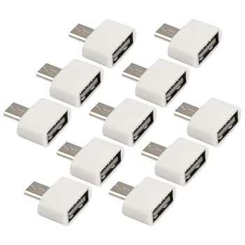 50pcs Micro USB USB2.0 OTG Plėtra Adapteris, Metalinis Korpusas Mobilųjį Telefoną V8 Sąsaja Daugiausia 5 pin Micro-USB 
