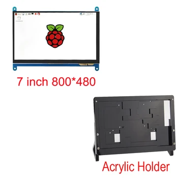 7 colių Aviečių Pi 3 LCD Ekranas Jutiklinis Ekranas LCD 1024*600 800*480 HDMI TFT Ekranas + Atveju Suderinama RPI 2/B+ Nemokamas Pristatymas
