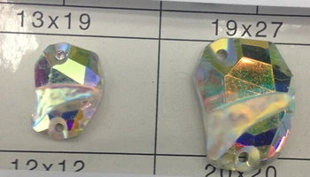 Nemokamas pristatymas~! 13x19mm,19x27mm Nick Profiliuoti formos crystal AB spalvos Butas Atgal Siūti Dervos akmenys .50~1000pcs/Daug