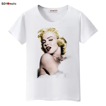 BGtomato Lyties deivės, Marilyn Monroe t shirt moterims, Karšto pardavimo super mados cool marškinėliai Geros kokybės prekės mados viršūnes tees