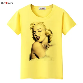 BGtomato Lyties deivės, Marilyn Monroe t shirt moterims, Karšto pardavimo super mados cool marškinėliai Geros kokybės prekės mados viršūnes tees