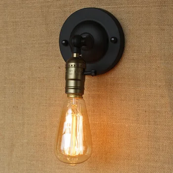 Sienos lemputė E27 Edison lemputė Mini sienos lempos Rankenėlę perjunkite loft Amerikos šalyje, apšvietimo retro pramonės Senovinių geležies Mažas SIENOS Lempos