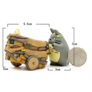 Kūrybinės Animacijos Krepšelį Totoro Vazonas Dervos Japonijos Miniatiūrinės Figūrėlės Dovana Anime Statulėlės, Papuošalai Darbalaukio Dekoro Ir Namų Dekoro