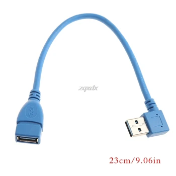 1Pc USB 3.0 Dešinysis / Kairysis Kampas 90 Laipsnių ilgiklis Vyrų ir Moterų Adapteris, Laidas USB Kabeliai Z07 Lašas laivas