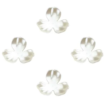 10vnt/daug 40*42mm Dervos ABS Perlų Gėlių Sukurta Butas Atgal Cabochon Perlai 