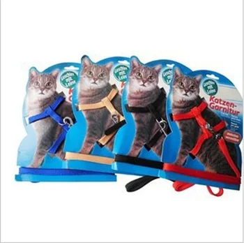 Naujas Pet products katė prekių kačių antkaklius pet balnai katė formos dizainas grandinės traukos diržo katė virvė