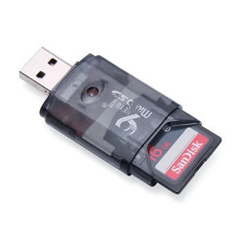 SR Mini Nešiojamieji Apdailos USB 2.0 Nykščio Didelės Spartos Atminties Kortelės Skaitytuvą Mikro SD, T-Flash Kortelių Skaitytuvas Mobiliojo Telefono Kortelės