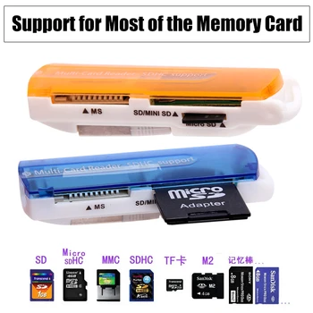 SR Naujų Karšto Visi 1 USB 2.0 Multi Atminties Kortelių Skaitytuvas Adapteris Jungtis, Skirta Mikro SD MMC SDHC TF M2, Memory Stick, MS Duo, RS-MMC