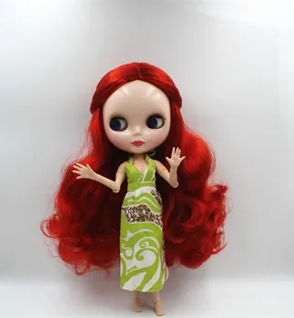 Blygirl Blyth lėlės Vyno raudona, plaukai, nuogas lėlė 30cm bendras kūno 19 bendras 