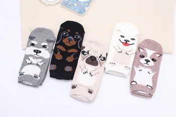 Naujas Dizainas Mielas kojinės moterims gražių šunų 3d Kojinės Pietų korėjos stiliaus Mados Spausdinimo Vamzdis Kojinės Kietas kulkšnies mielas kojinės