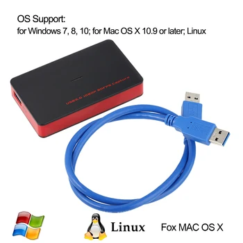 USB 3.0 HD Vaizdo Žaidimas, Užfiksuoti 1080P Video Converter Live Transliacijos Plug and Play Dual HDMI Išvesties XBOX PS3, PS4 MAC, Windows