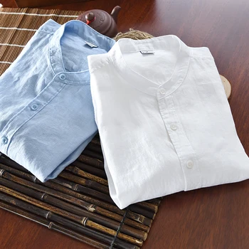 Italija prekės lino marškiniai vyrams, ilgomis rankovėmis marškinėliai vyrams, atsitiktinis vasarą vyrams marškinėliai linų mados marškinėliai vyrų drabužiai camisa chemise