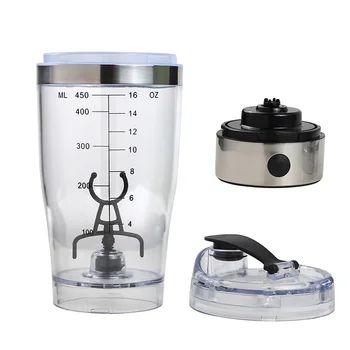 450ml/16Oz Automatinis vandens butelis, kava, sultys maišytuvas elektros shaker bpa free sulčių extractor watercup su skale nešiojamų maišytuvas