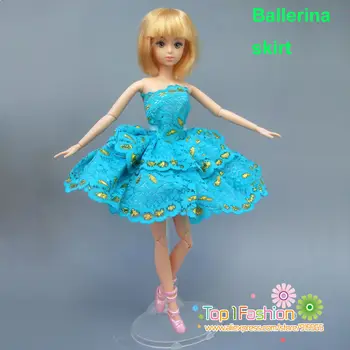 1 vnt Balerinos Tutu Sijonas Barbie Lėlės trumpa Mini suknelė Dovana Kūdikio Žaislas